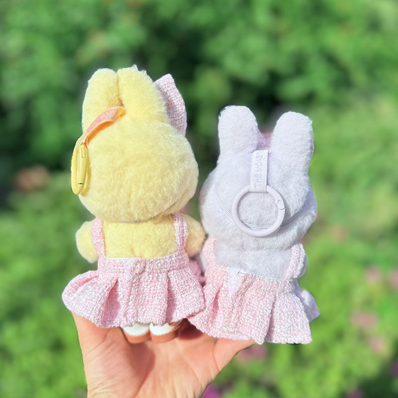 [Clothes only] First and second generation keychain Labubu clothes pendant Labubu min pink fragrant strap skirt women