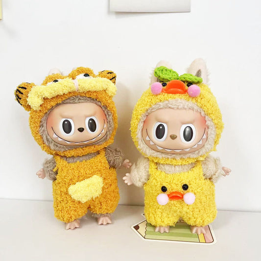 [Clothes only] 17cm pendant Labubu baby clothes key ring labubu for pure handmade Garfield little yellow duck