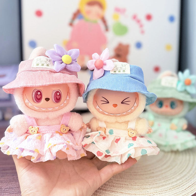 [Clothes only] First and second generation Labubu clothes pendant Labubu sitting baby clothes wrinkled love skirt cute woman