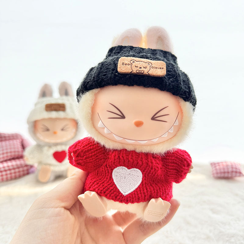 [Clothes only] First and second generation Labubu clothes pendant Labubu sitting party baby clothes love sweater hat cute