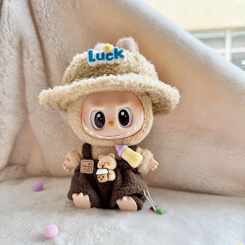 [Clothes only] First and second generation keychain Labubu clothes pendant Labubu sitting party bottle overalls