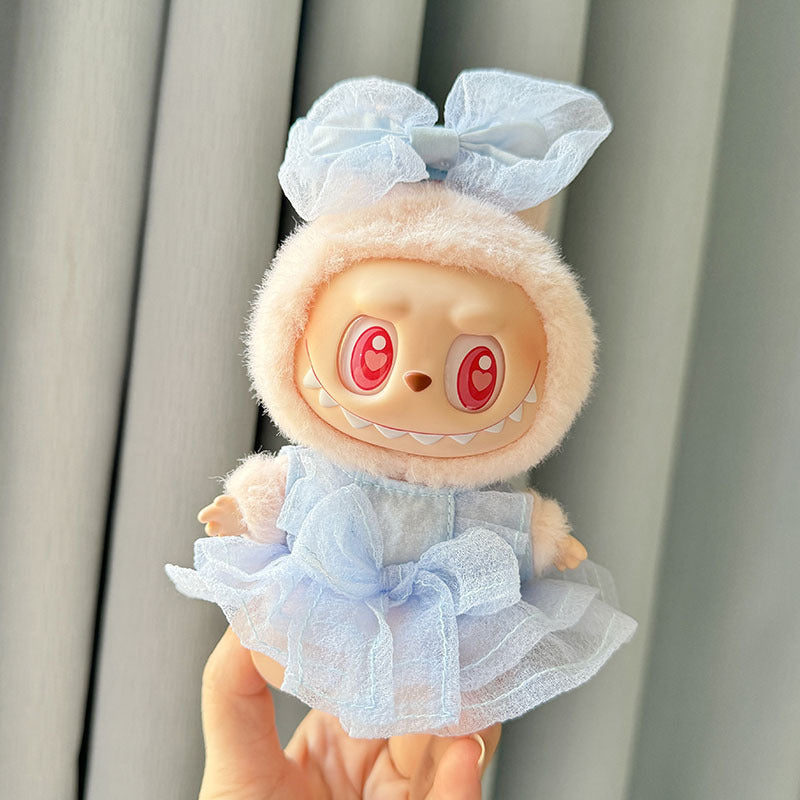 [Clothes only] First and second generation Labubu clothes pendant Labubu sitting party baby clothes 2024 fashion gauze skirt