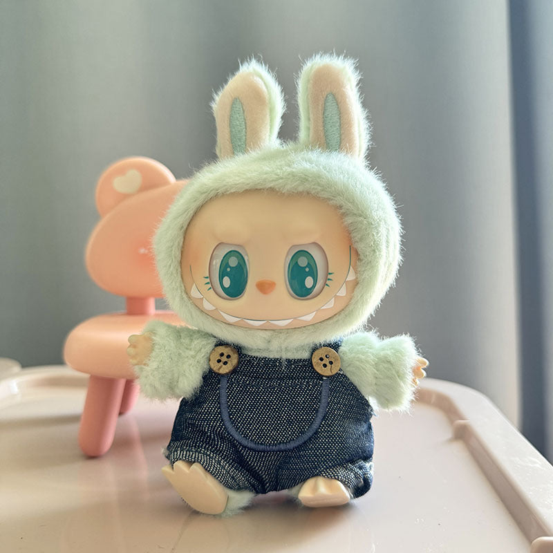 [Clothes only] First/second generation Labubu clothes pendant Labubu sitting party baby clothes skirt overalls cute