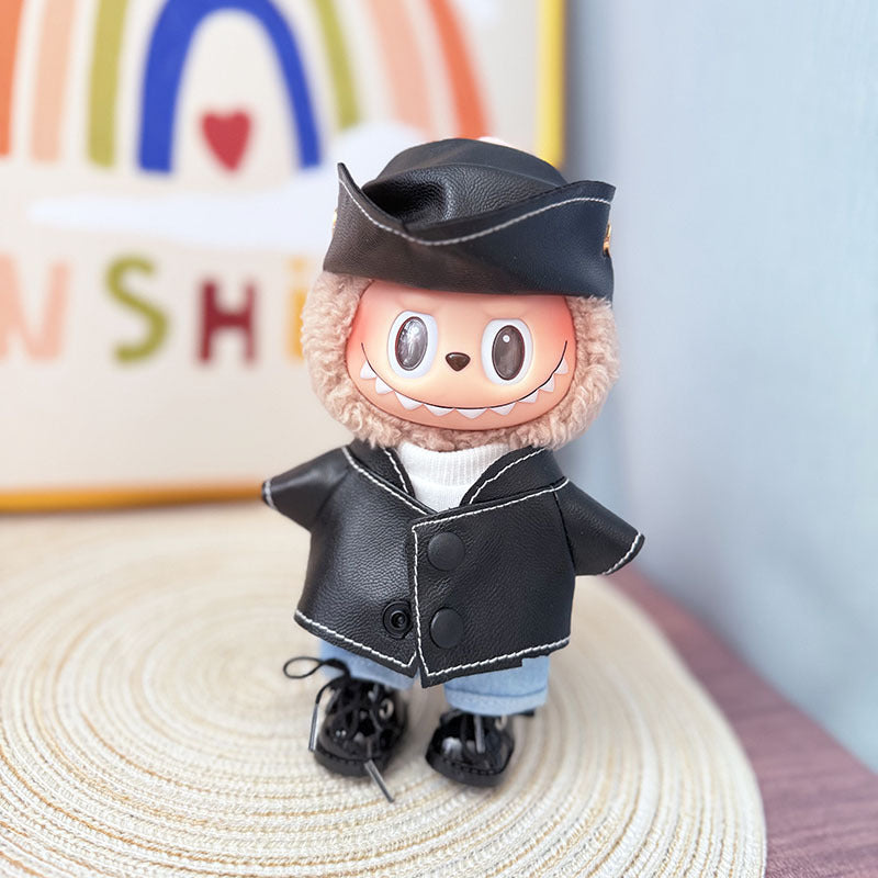 [Clothes only] First and second-generation Labubu clothes pendant Labubu sitting baby clothes leather jacket baseball style sports suit