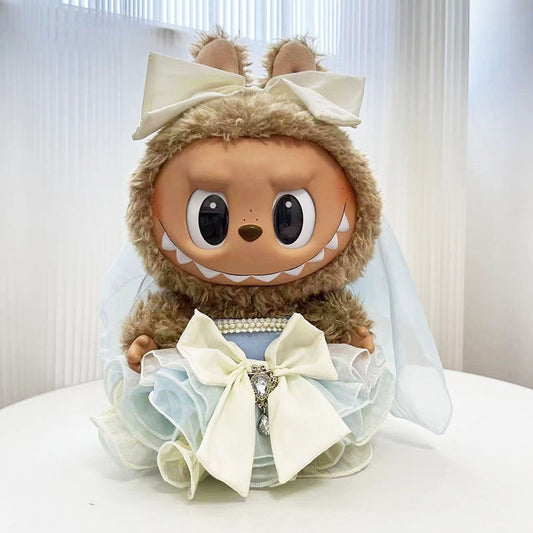 38Cm rabub vinyl plush doll dress for the heart of the ocean dress set labubu doll dress