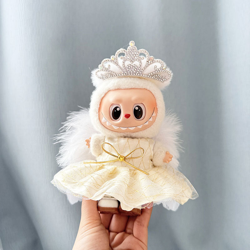 [Clothes only] First and second generation Labubu clothes pendant Labubu sitting party baby clothes gauze skirt Angel light skirt