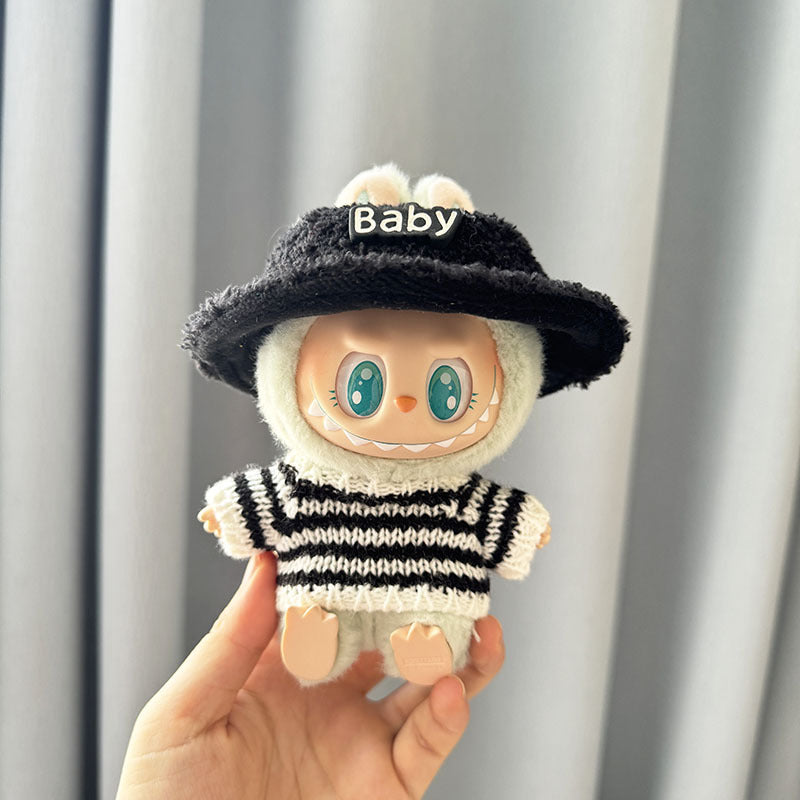 [Clothes only] First and second generation Labubu clothes pendant Labubu sitting party baby clothes knitted sweater hat clothes