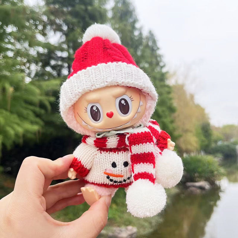 [Clothes only] First and second generation keychain Labubu clothes pendant Labubu cloth for the New Year Christmas set collection