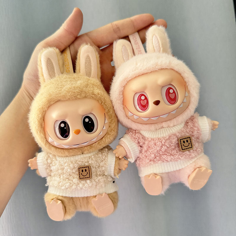 [Clothes only] 1st/2nd generation Labubu clothes pendant Labubu sitting party baby clothes circle smiley face shirt