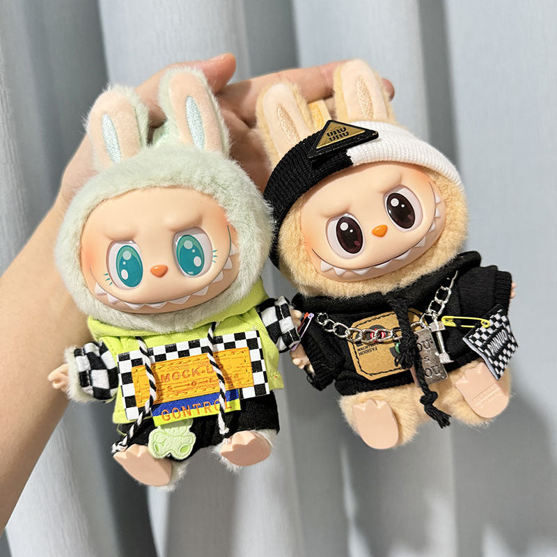 [Clothes only] First and second generation Labubu clothes pendant Labubu sitting party baby clothes fluorescent bear flying clothes