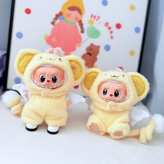 Only clothes 17cm pendant rabub clothes Internet celebrity curl tail small can set labubu doll clothes cute cute