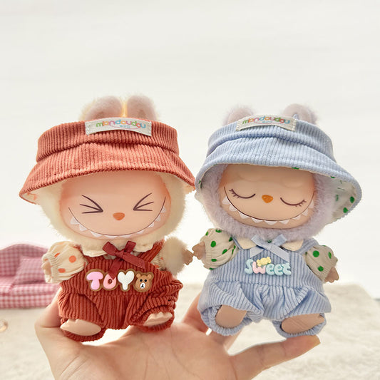 [Clothes only] First and second generation Labubu clothes pendant Labubu baby clothes toy bear sweet overalls set cute