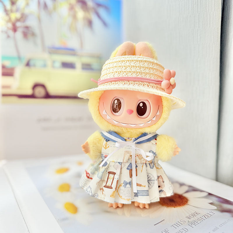 [Clothes only] First and second generation keychain Labubu clothes pendant Labubu baby clothes friendship powder overalls pants cover