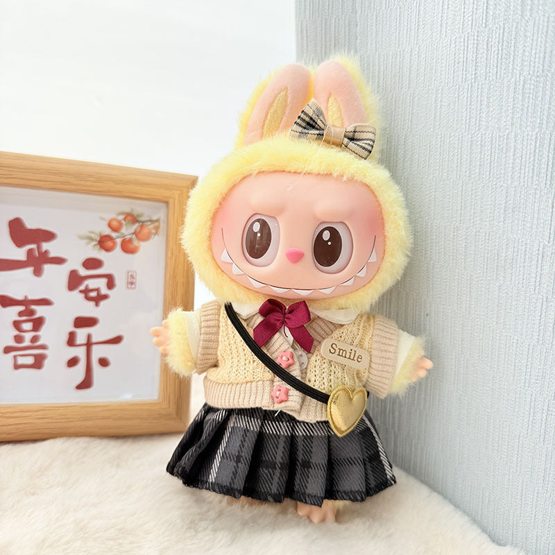 Clothes only] blind box Labubu clothes pendant Labubu baby clothes chess adventure queen baby clothes skirt cute