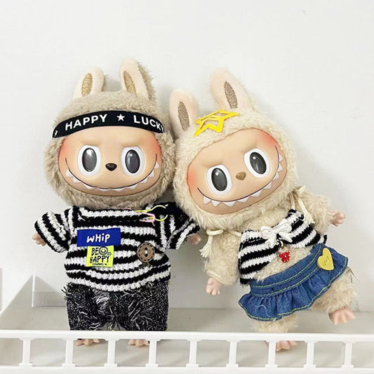 [Clothes only] 17cm pendant, rabub clothes, striped bikini suit, abubu doll clothes, cute and cute.