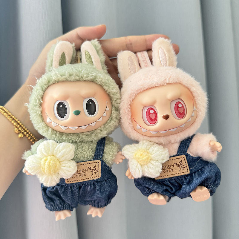 [Clothes only] First/second generation Labubu clothes pendant Labubu sitting party baby clothes skirt overalls cute