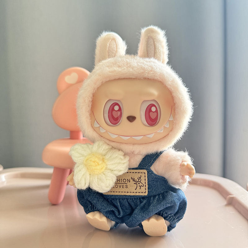 [Clothes only] First/second generation Labubu clothes pendant Labubu sitting party baby clothes skirt overalls cute