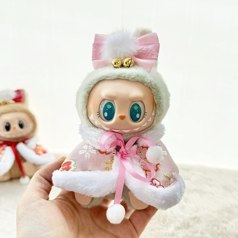 [Clothes only] First and second generation keychain Labubu clothes pendant Labubu sitting party New Year's Tang suit