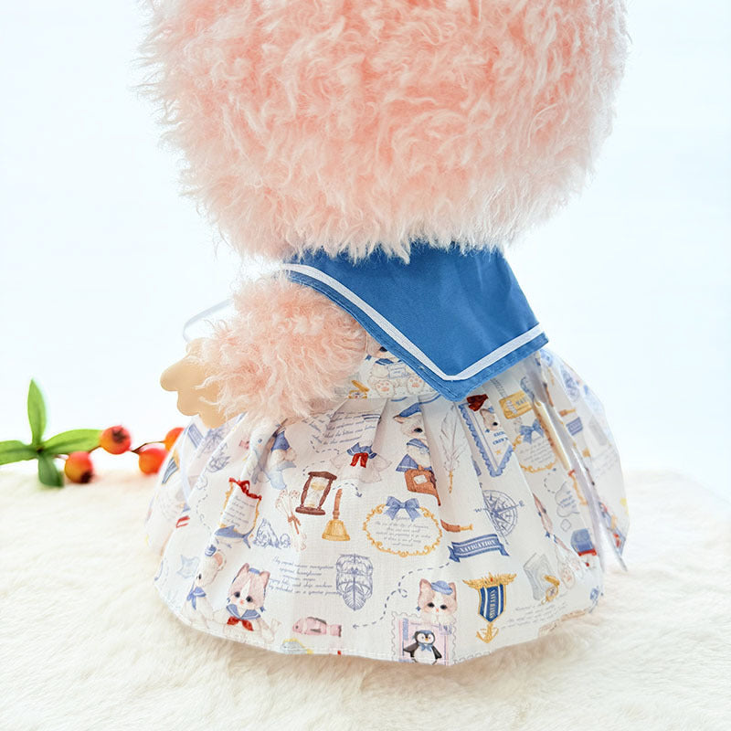 38Cm Labubu plush doll dress for Labubu doll MOKOKO sweetheart sailing penguin suit
