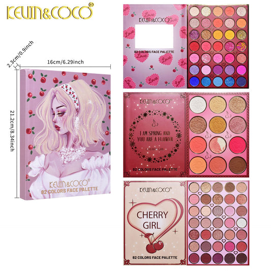 KEVIN & COCO82 color eyeshadow blush highlight integration ins girl daily KEVIN & COCO