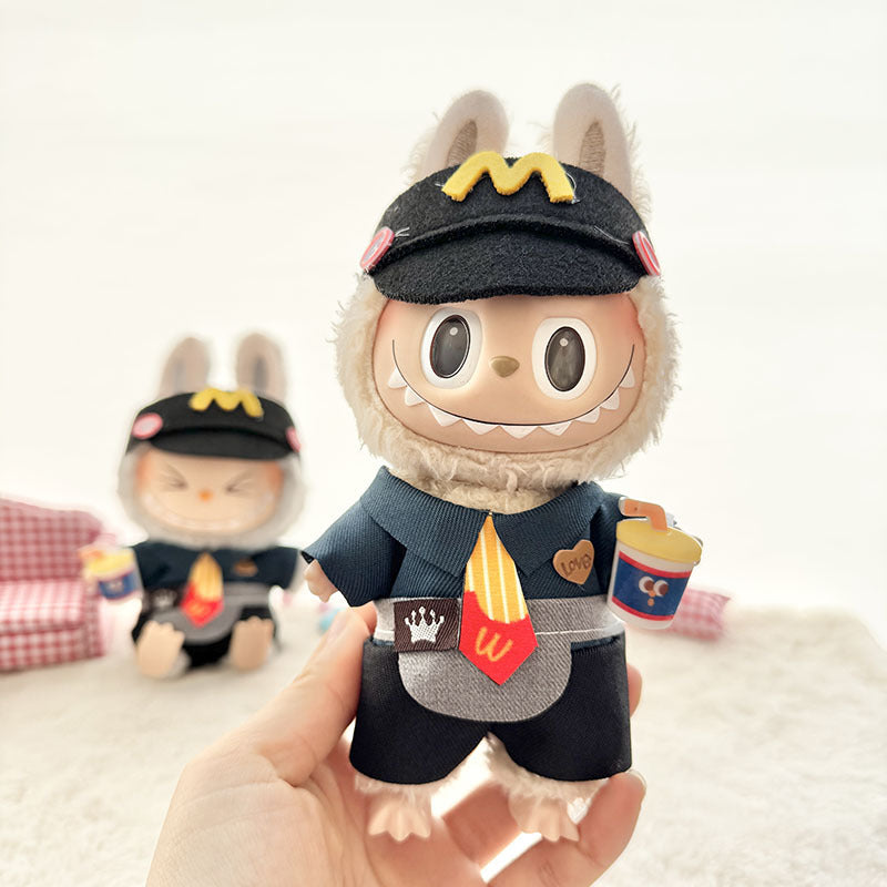 [Clothes only] First and second generation Labubu clothes pendant Labubu sitting party baby clothes male waiter suit cute