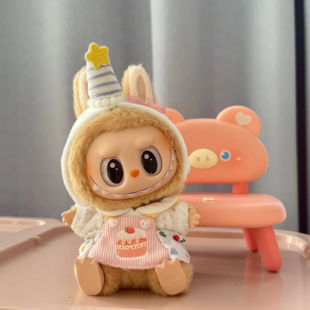 [Clothes only] Second generation blind box Labubu clothes vinyl face pendant Labubu sitting party series baby clothes cute