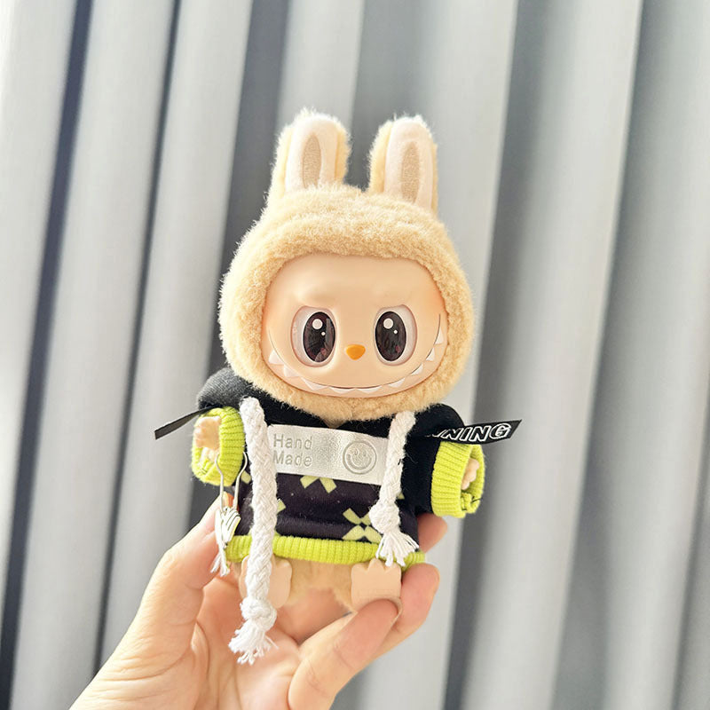 [Clothes only] First and second generation keychain Labubu clothes pendant Labubu baby clothes knife fork fish triangle sweater cute