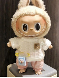 [Clothes only] 17cm labubu cloth blind box pendant doll for toning bubble shirt set cute