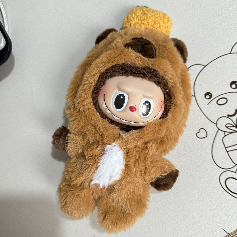 [Clothes only] 17cm Rab cloth pendant labubu keychain baby clothes pendant kapibara onesie