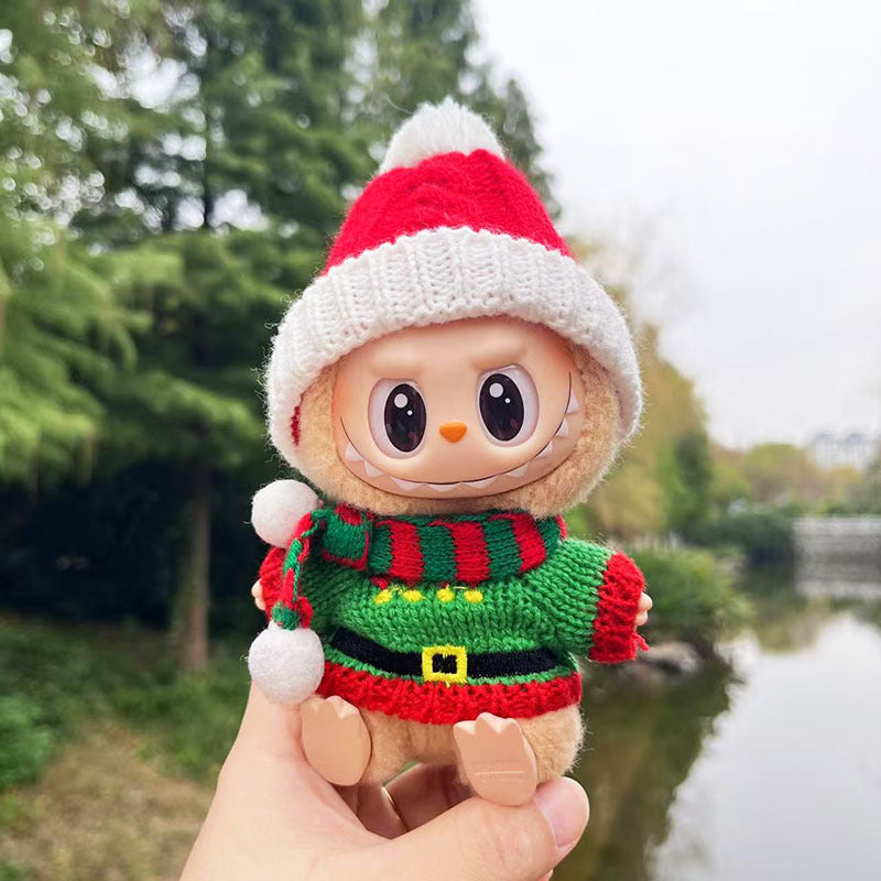 [Clothes only] First and second generation keychain Labubu clothes pendant Labubu cloth for the New Year Christmas set collection
