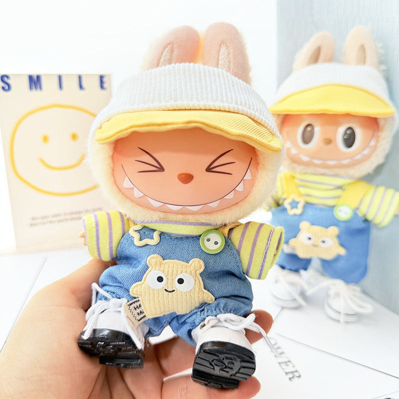 [Clothes only] First/second generation Labubu clothes pendant Labubu sitting party baby clothes pendant strawberry bear cute