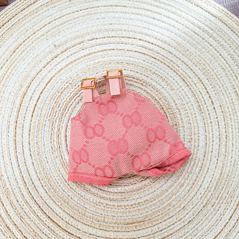 [Clothes only] First and second generation Labubu clothes pendant Labubu sitting baby clothes triangle overalls set tide
