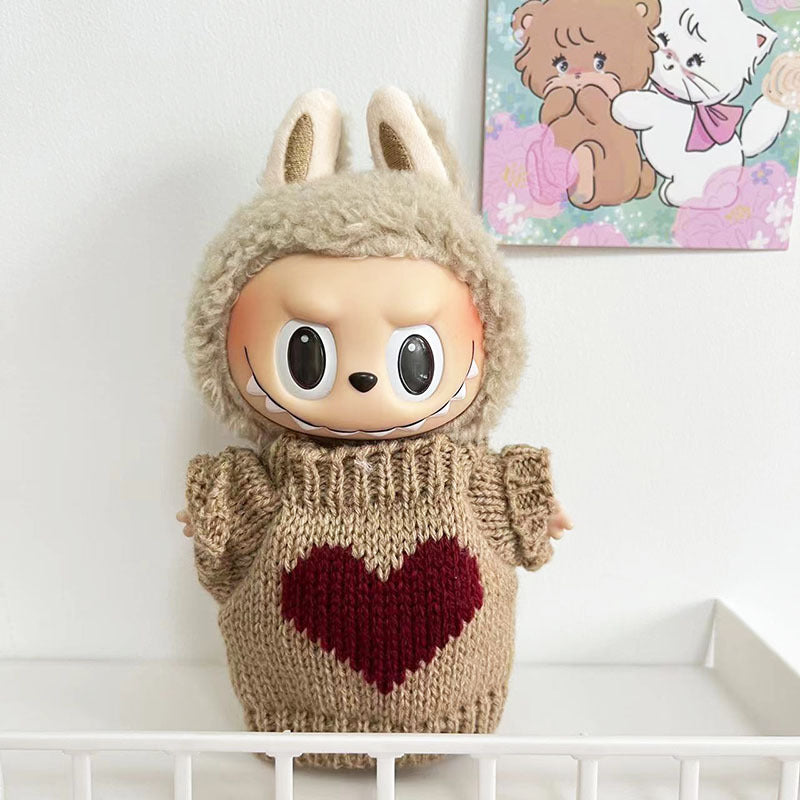 Clothes only] 15cm blind box Macaron Labubu Time to chill pendant doll clothes