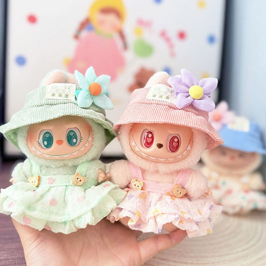 [Clothes only] First and second generation Labubu clothes pendant Labubu sitting baby clothes wrinkled love skirt cute woman