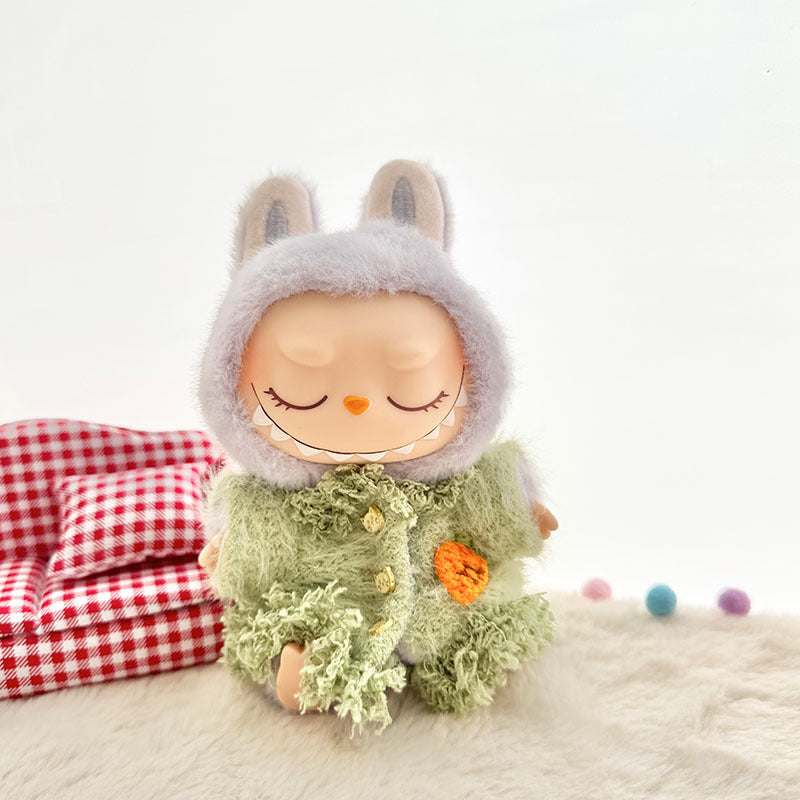 [Clothes only] First and second generation Labubu clothes pendant Labubu sitting party baby clothes candy-colored plush skirt cute