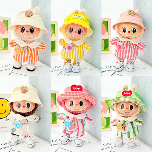 [Clothes only] First and second generation Labubu clothes pendant Labubu sitting party baby clothes pendant outing spring outing