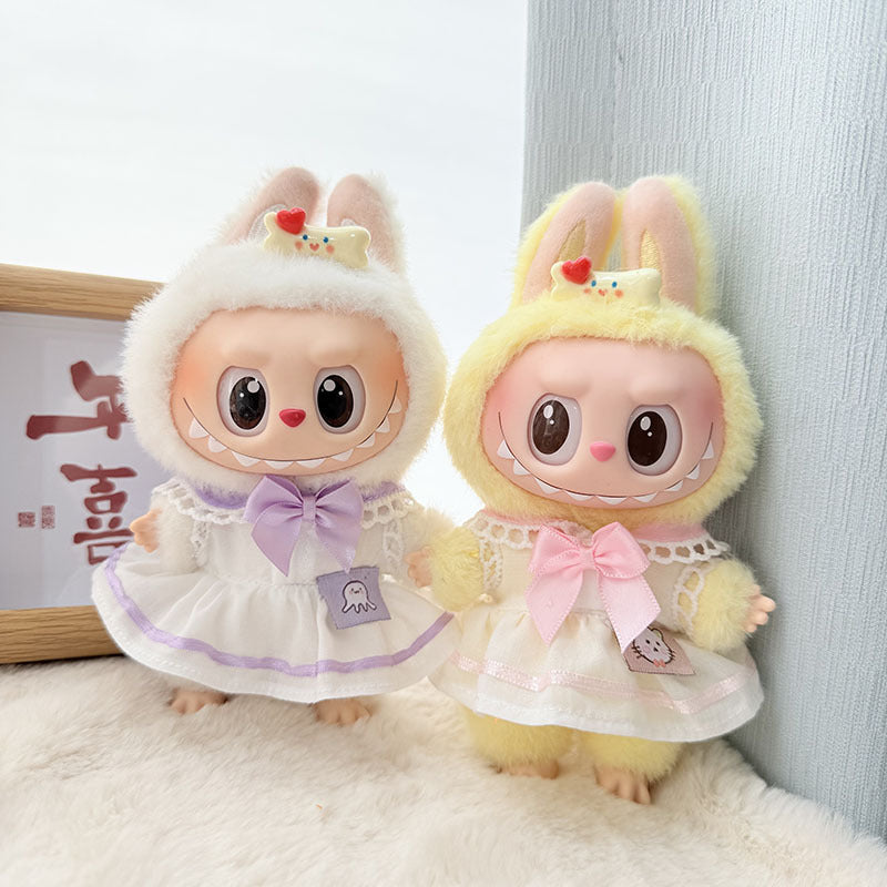 Clothes only] blind box Labubu clothes pendant Labubu baby clothes chess adventure queen casual skirt cute