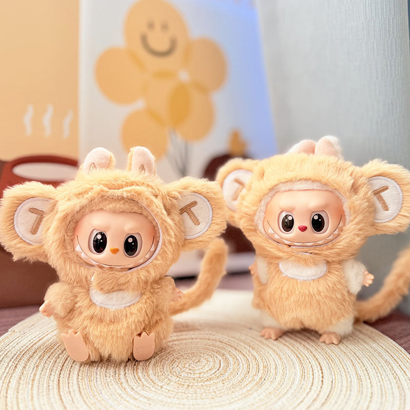 [Clothes only] 17cm Labubuwa clothes LABUBU blind box sitting party one, two or three generations of cute monkey adventure clothes