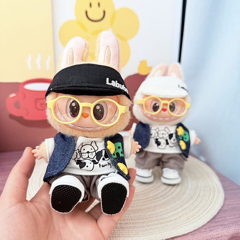 Clothes only] First and second generation Labubu clothes pendant Labubu sitting baby clothes puppy family suit cute and cute