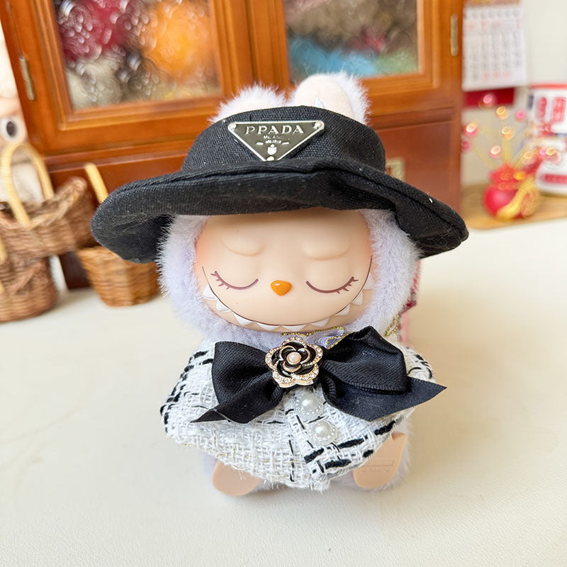 [Clothes only] First and second generation keychain Labubu clothes pendant Labubu crown fragrance set shawl cute