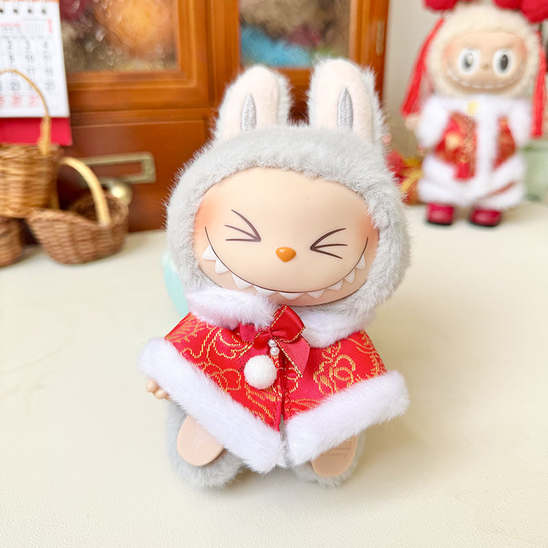 [Clothes only] First and second generation keychain Labubu clothes pendant Labubu sitting party New Year's greeting clothes Moe