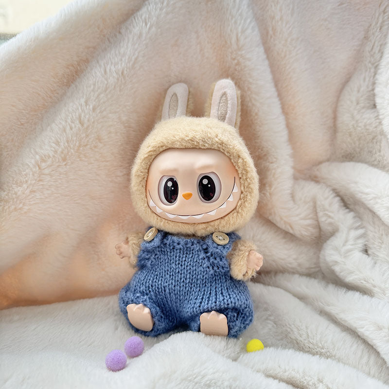 [Clothes only] First and second generation keychain Labubu clothes pendant Labubu sitting party knitted strap skirt