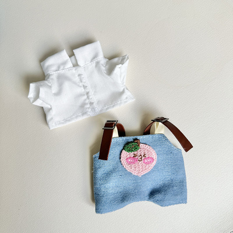 [Clothes only] First and second generation keychain Labubu clothes pendant Labubu sitting party avocado overalls