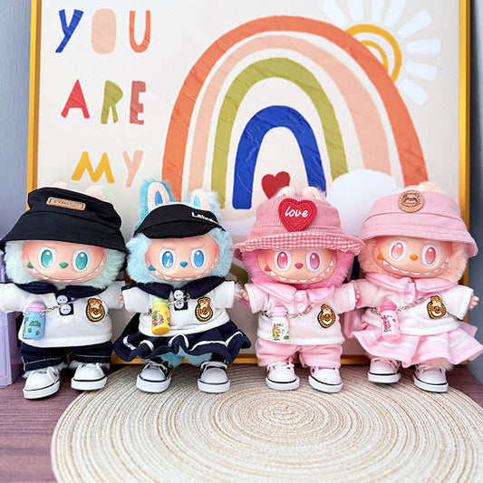 [Clothes only] The first, second and third generation keychain Labubu clothes pendant Labubu baby clothes noble small school uniform set