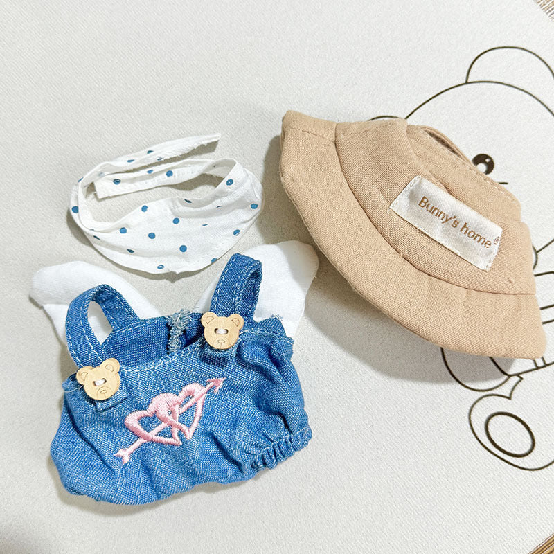 [Baby clothes only] 17cm rabub with pendant labubu keychain baby clothes angel cupid set cute