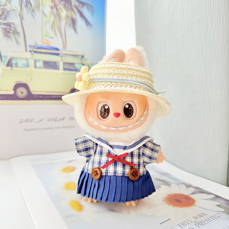 [Clothes only] First and second generation keychain Labubu clothes pendant Labubu baby clothes powder point kitchen fried egg cute treasure