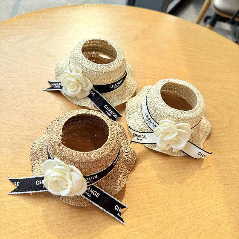 [Clothes only] 17cm pendant, rabub clothes, camellia straw hat set, keychain, labubu doll clothes.
