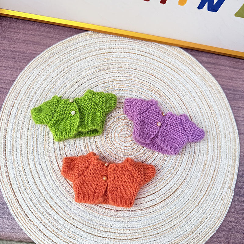 [Clothes only] One, two and three generations Labubu clothes pendant Labubu sitting baby clothes sweater cardigan boutique accessories