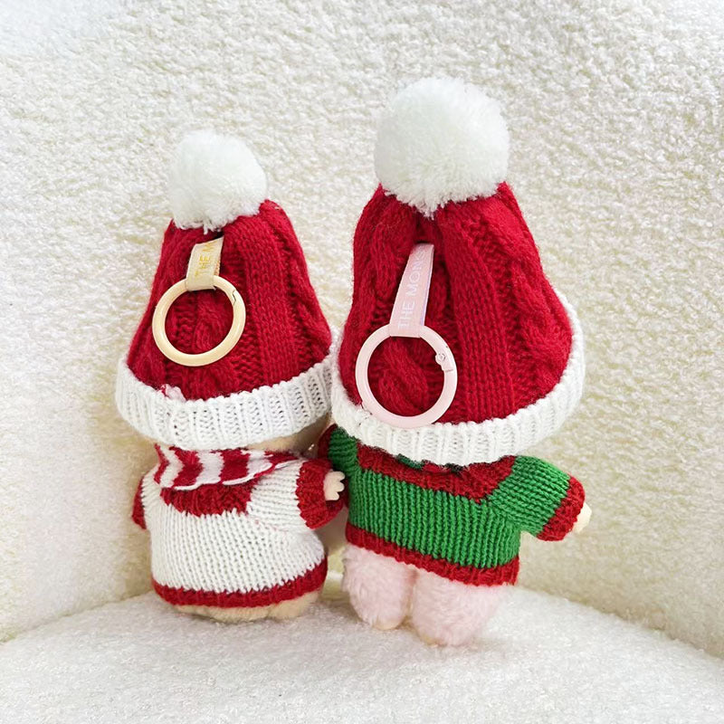 [Clothes only] First and second generation keychain Labubu clothes pendant Labubu cloth for New Year's Christmas sweater set