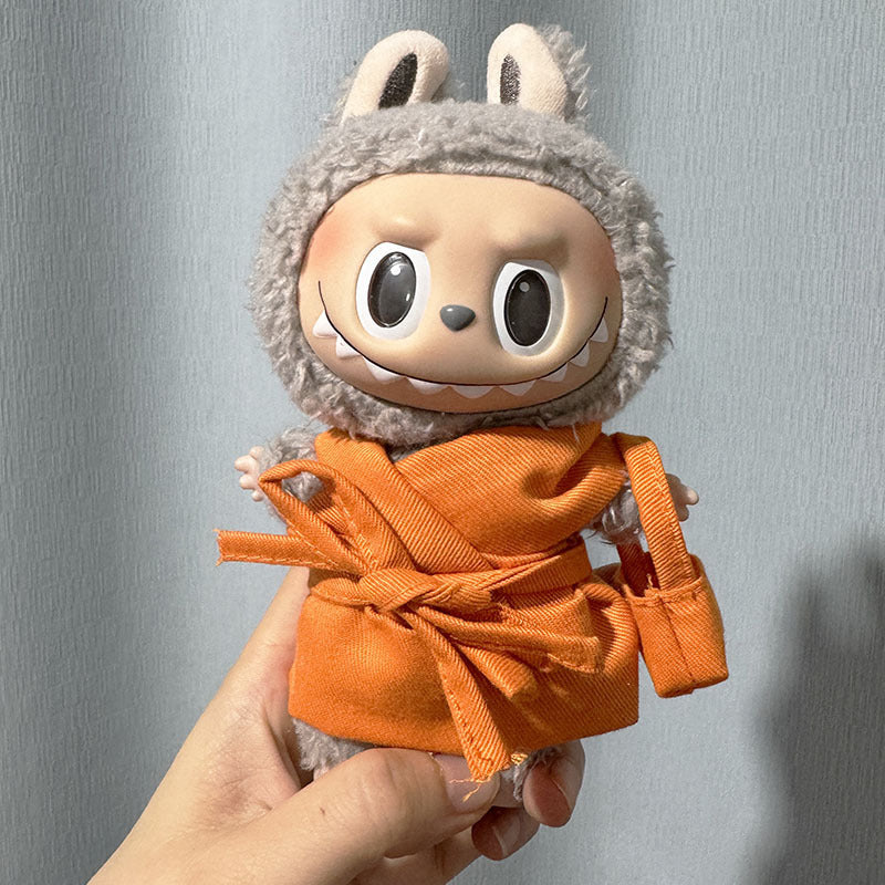 [Clothes only] 17cm pendant blind box Labubu baby clothes keychain Labubu doll monk clothes four-piece set cute